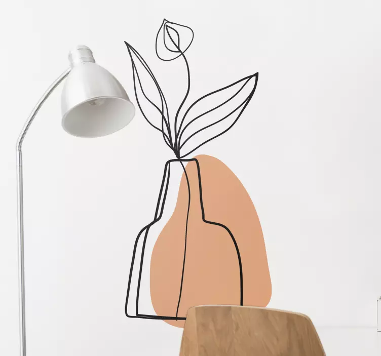 装饰墙纸风格化花瓶 - TenStickers