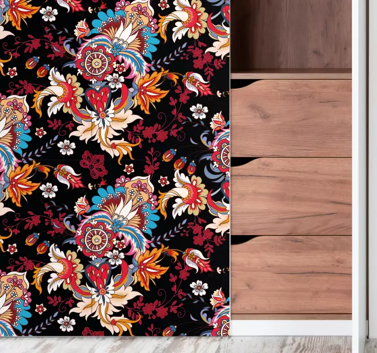 装饰墙纸 充满活力的植物图案 - TenStickers