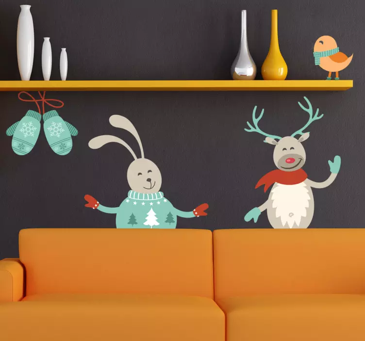 装饰冬季人物贴纸 - TenStickers