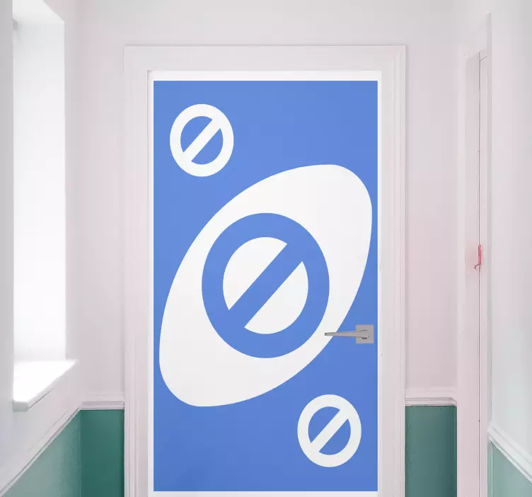 贴纸门贴 简洁的圆形设计 - TenStickers