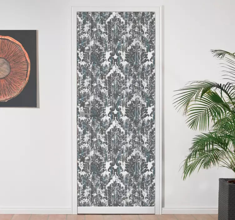 贴纸门贴 优雅的花卉组合 - TenStickers