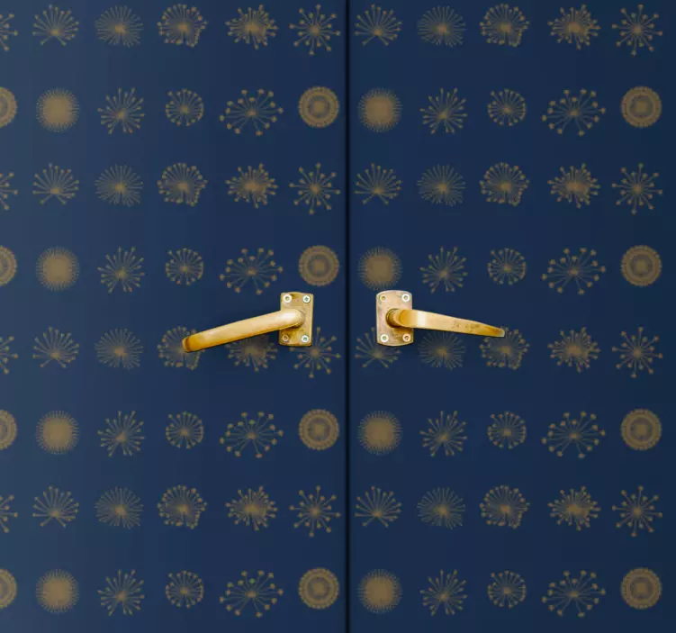 贴纸门贴 喜庆的几何图案 - TenStickers