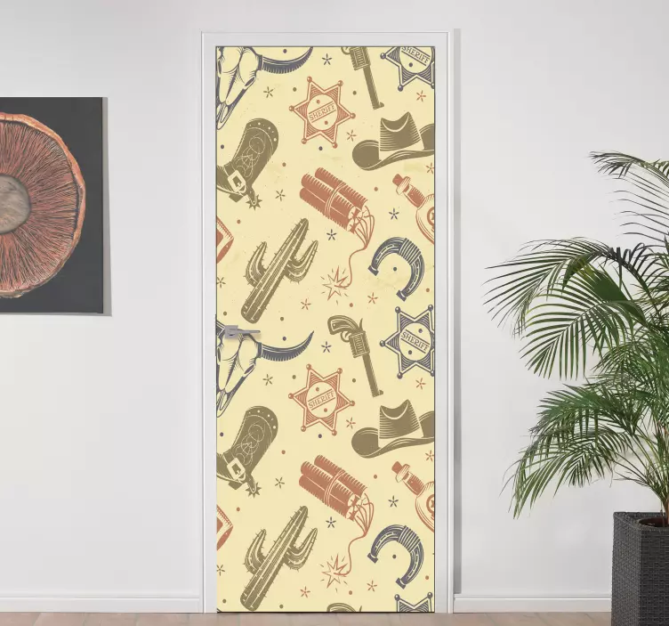 贴纸门贴西部主题元素 - TenStickers