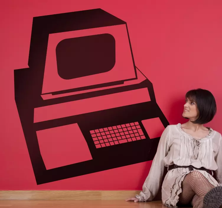 八十年代电脑墙贴 - TenStickers