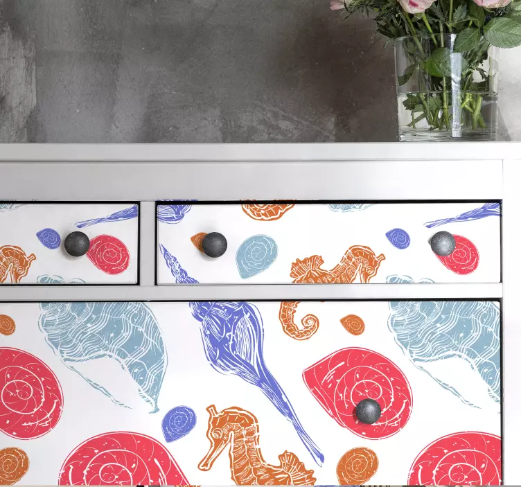 鱼贴纸 彩色海洋生物 - TenStickers