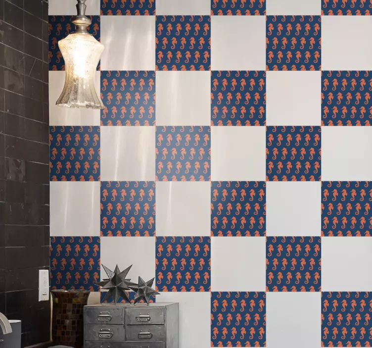 鱼贴纸海马图案设计 - TenStickers