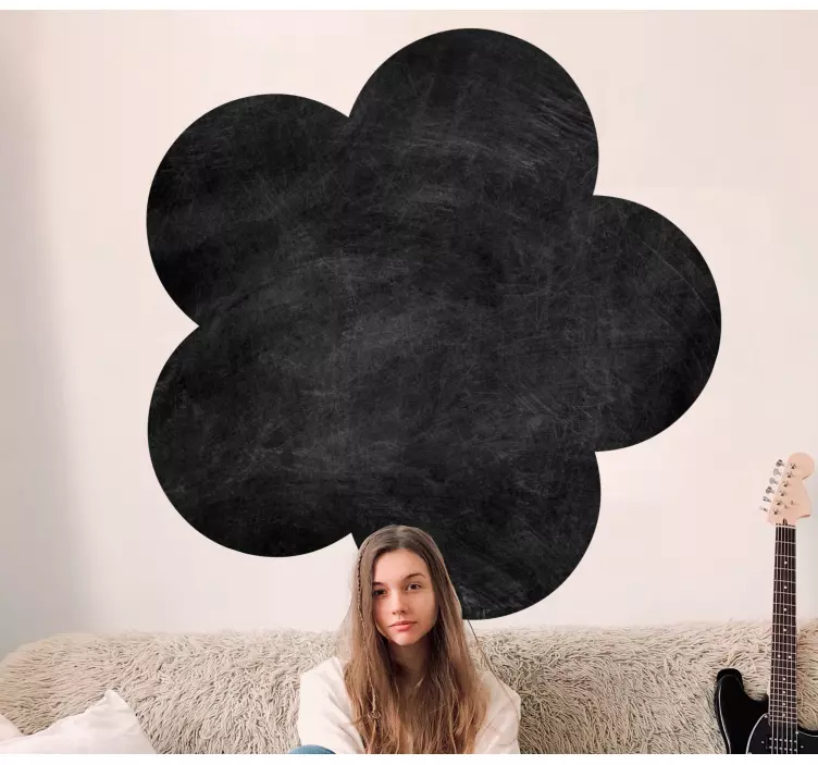 五瓣花漂亮的形状写在贴花上 - TenStickers