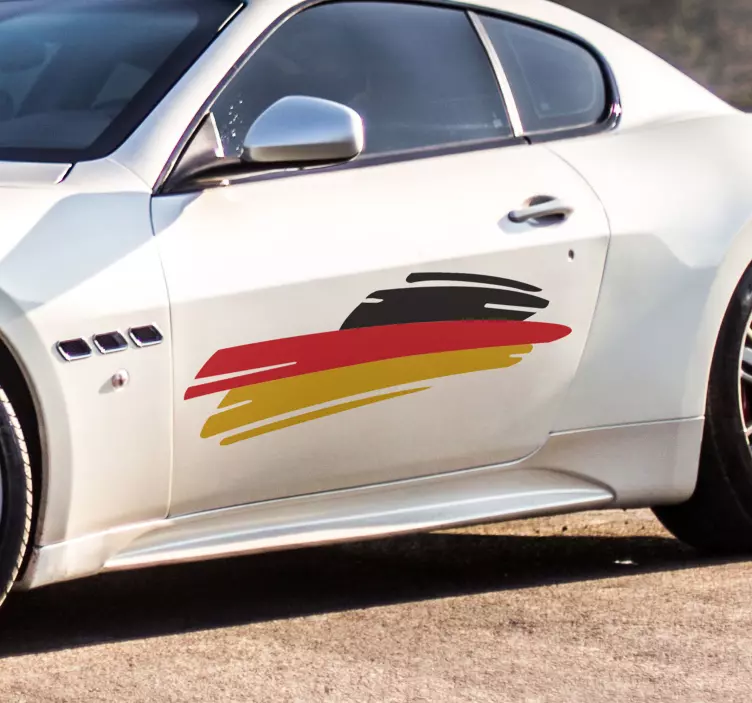 国旗德国车乙烯基贴纸 - TenStickers