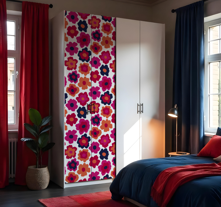 动物贴画红色罂粟花 - TenStickers