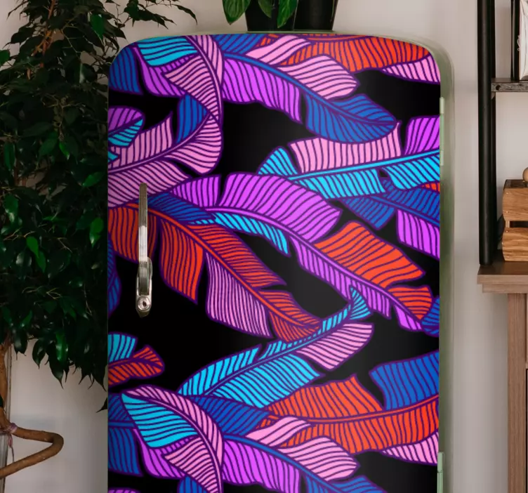 贴纸 冰箱贴纸 鲜艳叶子图案 - TenStickers