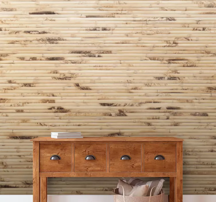 贴纸 入口墙贴纸 纹理竹木效果 - TenStickers