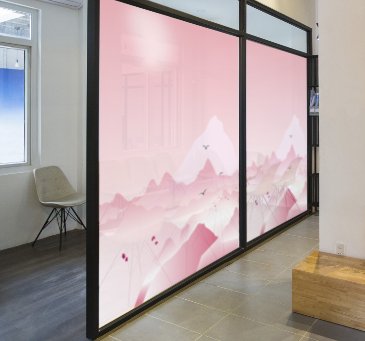 磨砂办公室窗户贴纸 - TenStickers