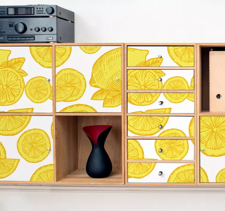 动物贴画柠檬切片图案 - TenStickers