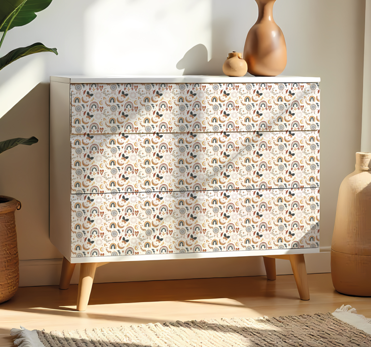 家具贴纸装饰你的家居风格与波西米亚彩虹 - TenStickers