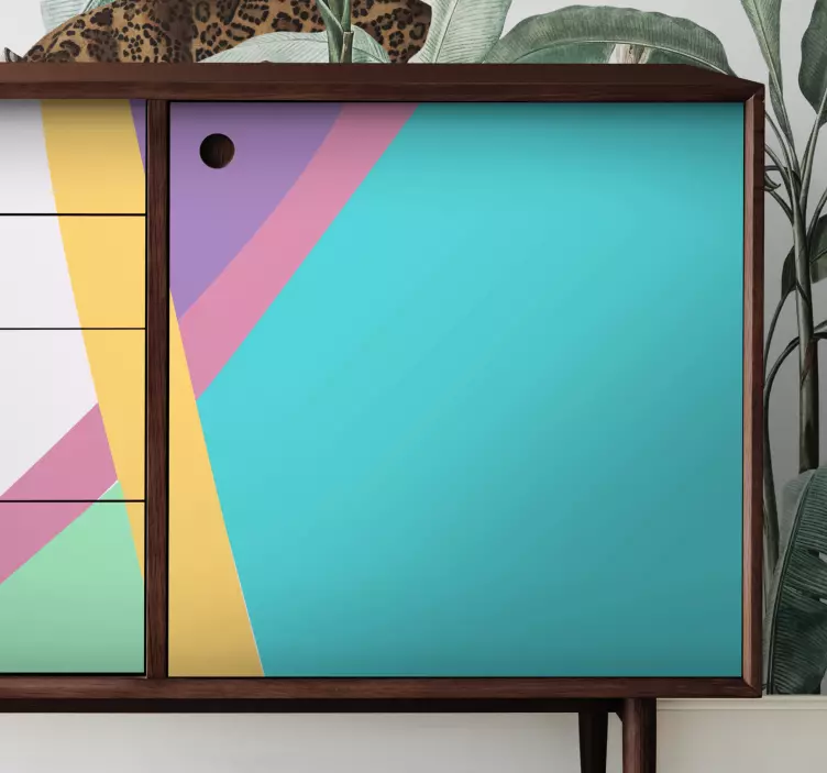 家具贴纸让您的家居焕发色彩几何图案 - TenStickers