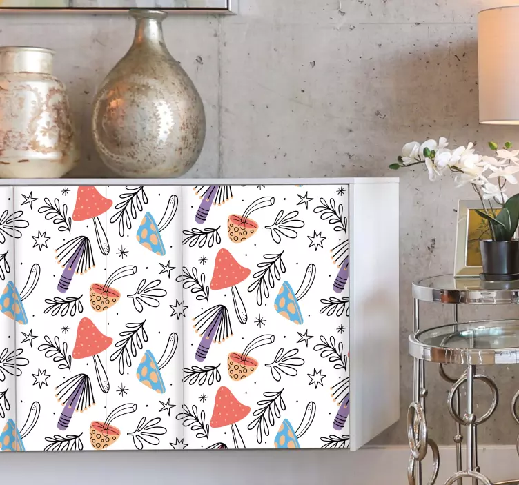 家具贴纸带有多彩自然图案 - TenStickers