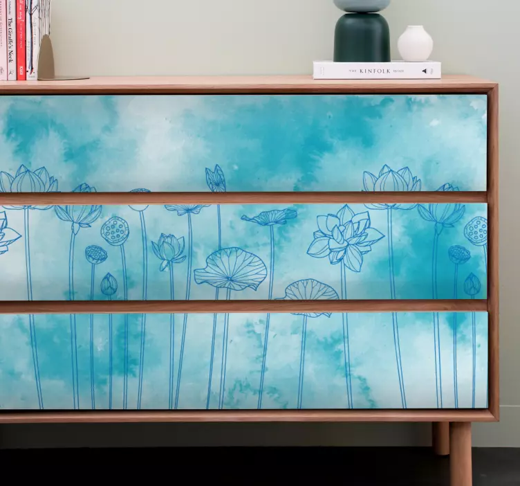 家具贴纸优雅花卉灵感 - TenStickers