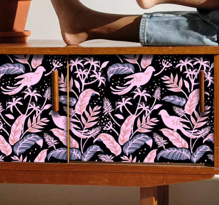 家具贴纸花鸟纹章 - TenStickers