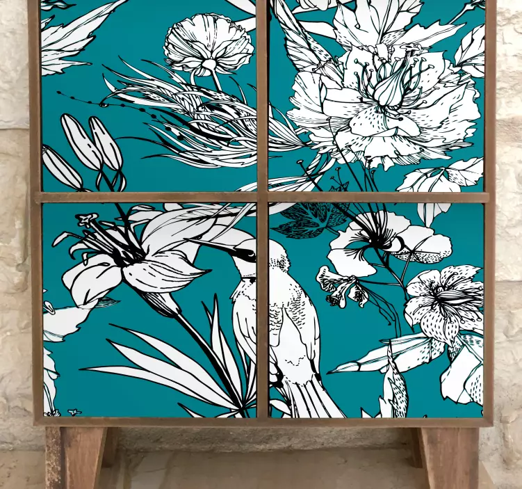 家具贴纸适用于花鸟图案 - TenStickers