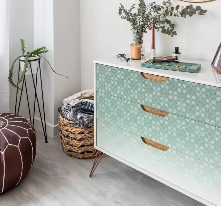 家具贴纸花卉渐变图案 - TenStickers