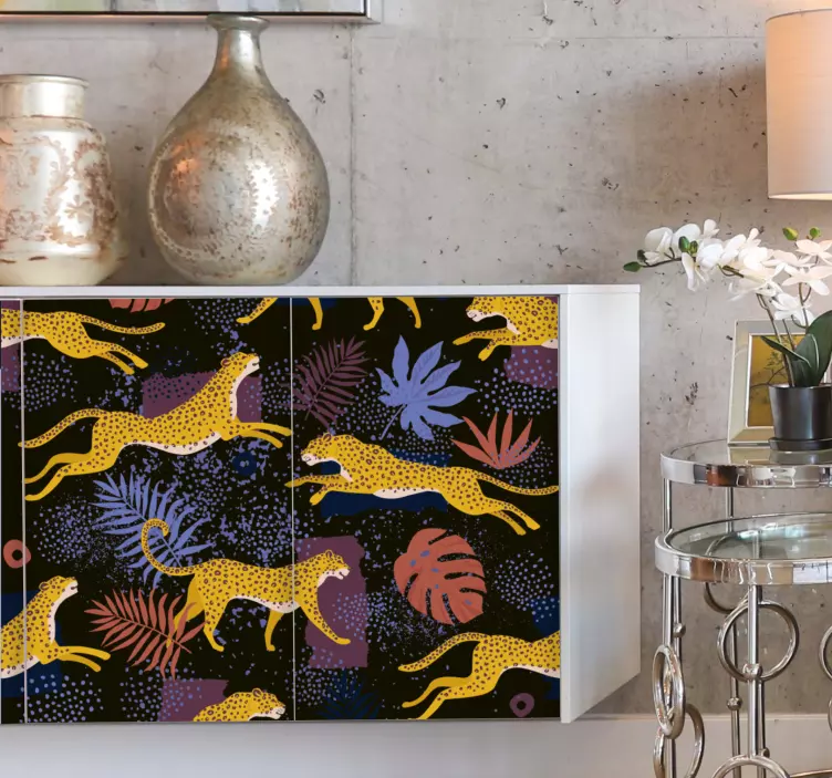 家具贴纸跃动的豹子 - TenStickers