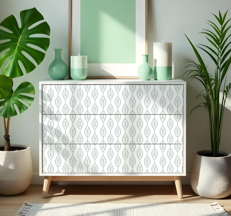 家具贴纸描边叶子设计 - TenStickers