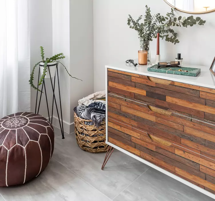 家具贴纸，乡村木板纹理 - TenStickers