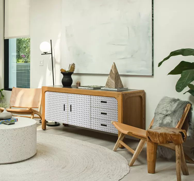 家具贴纸适用于编织纹理图案 - TenStickers