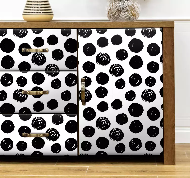 家具贴纸大胆圆点图案 - TenStickers