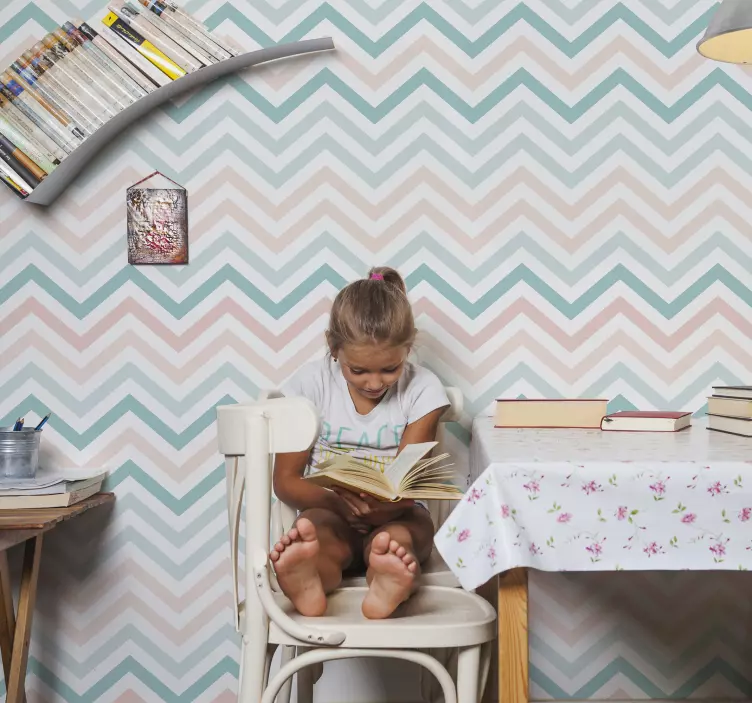 贴纸形状与人字纹图案相结合 - TenStickers