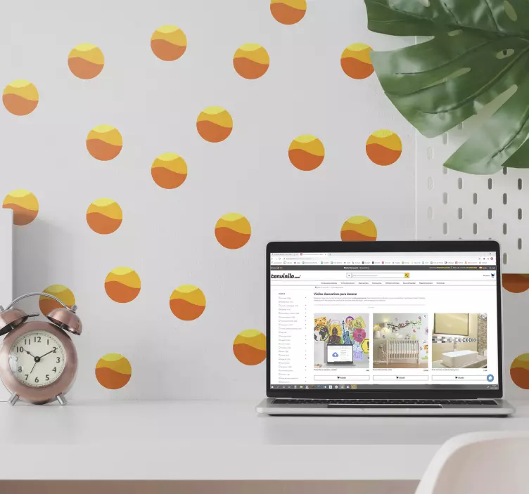 贴纸形状 彩色圆圈图案 - TenStickers