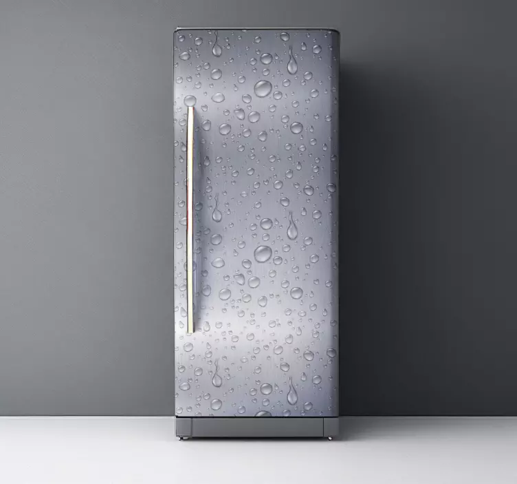 贴纸  冰箱贴纸 灰色的乙烯基纹理，带有水滴 - TenStickers