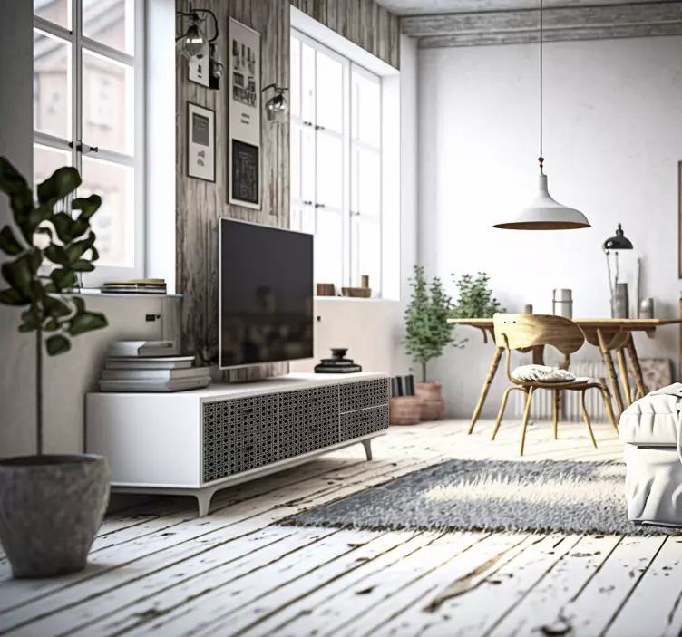 灰色藤格纹家具贴花 - TenStickers