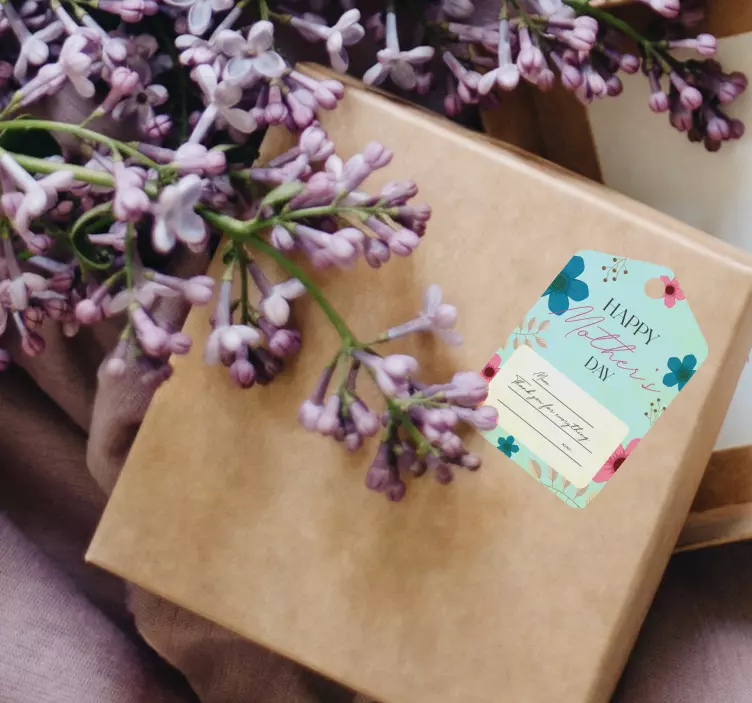 母亲节快乐标签墙贴花 - TenStickers