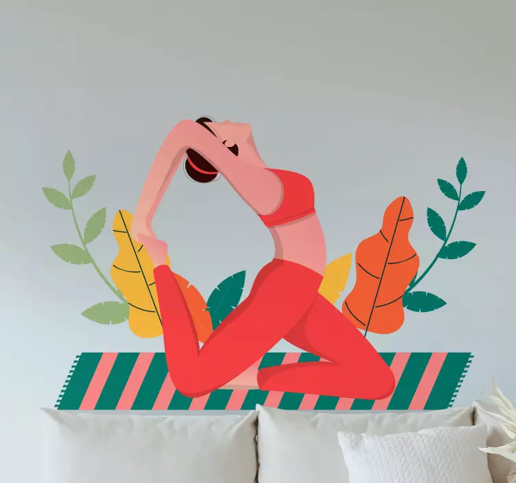 动物贴画 瑜伽姿势图 - TenStickers