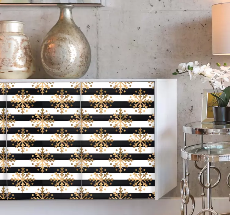 节日贴纸优雅雪花图案 - TenStickers