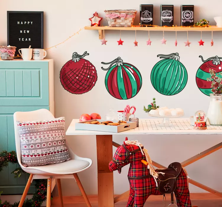 节日贴纸，节日装饰图案设计 - TenStickers