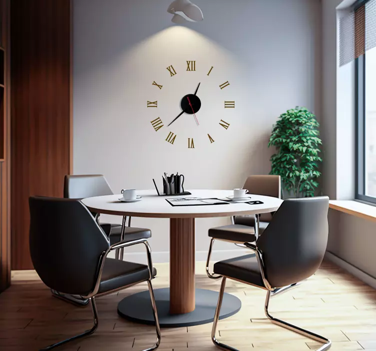 时钟墙贴纸 罗马数字：I＝1，V＝5，X＝10，L＝50，C＝100，D＝500，M＝1000罗马数字：I＝1，V＝5，X＝10， - TenStickers