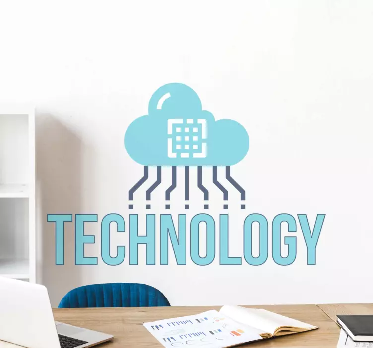 互联网和技术贴纸，云数据连接性 - TenStickers