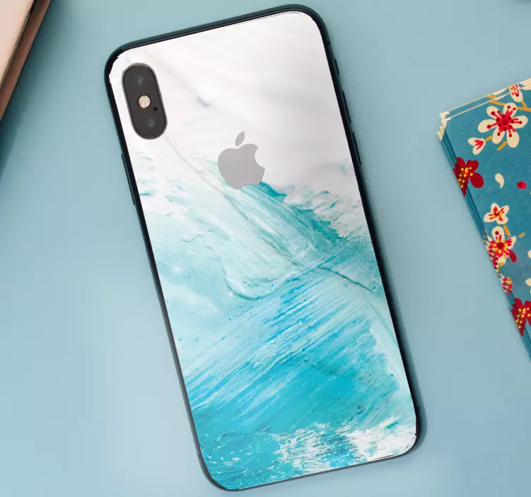 苹果手机贴纸水波混合设计 - TenStickers