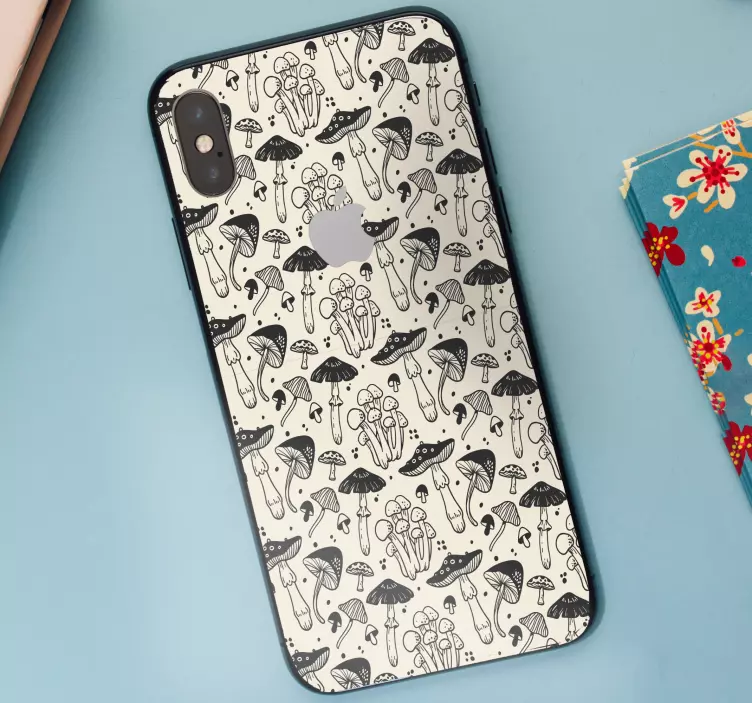 苹果手机贴纸蘑菇插图 - TenStickers