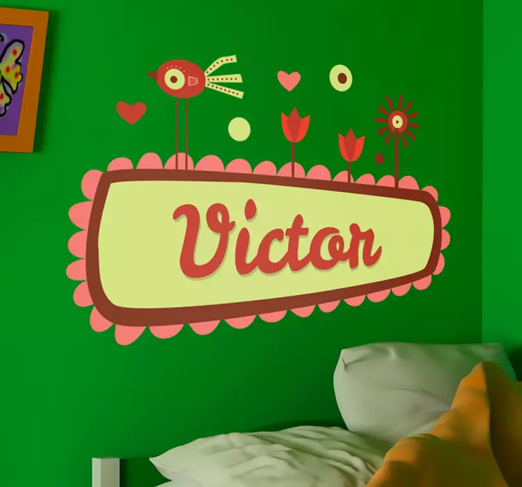 儿童个性化名字墙贴 - TenStickers