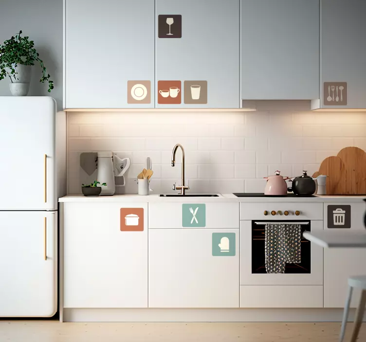 厨房用具贴纸 图标抽屉厨房 - TenStickers