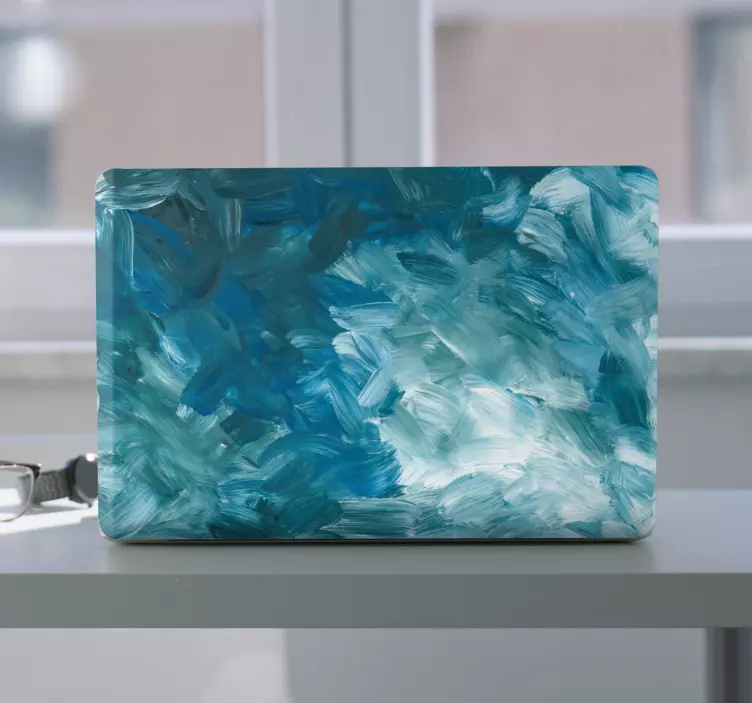 笔记本电脑皮肤抽象蓝色图案 - TenStickers