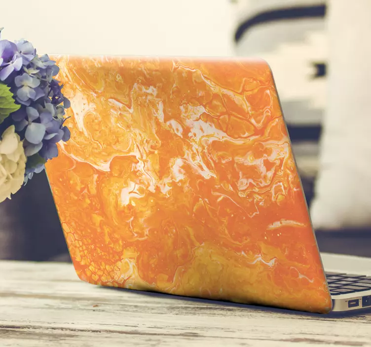 笔记本电脑皮肤大胆橙色图案 - TenStickers