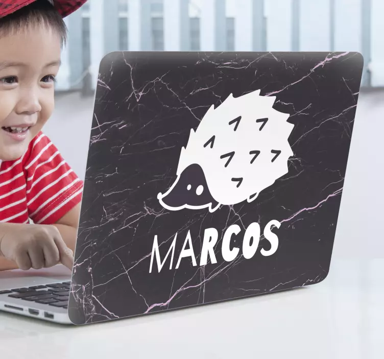 笔记本电脑皮肤可爱刺猬艺术图案 - TenStickers