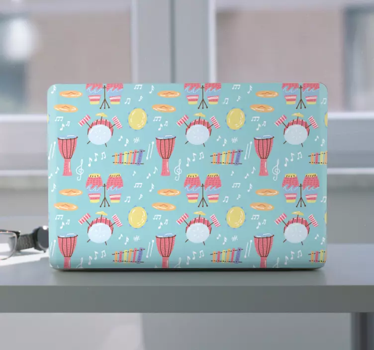 笔记本电脑皮肤，色彩斑斓的音乐元素 - TenStickers