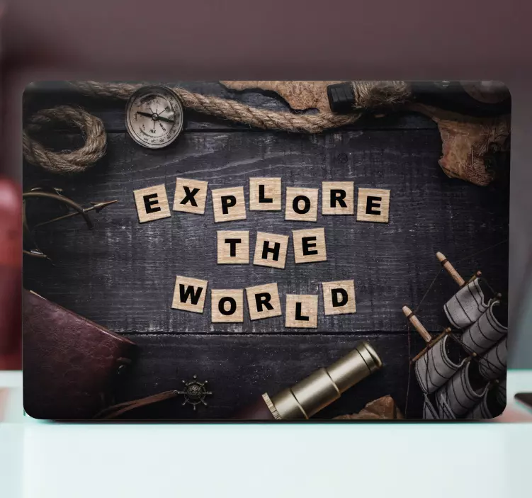 笔记本电脑皮肤 探索世界 - TenStickers