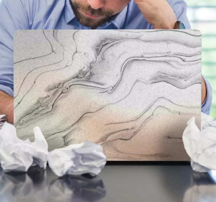 笔记本电脑皮肤优雅大理石纹理 - TenStickers