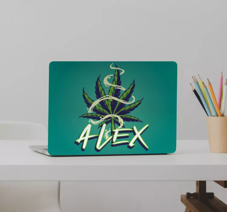 笔记本电脑皮肤大麻叶设计与名称 - TenStickers